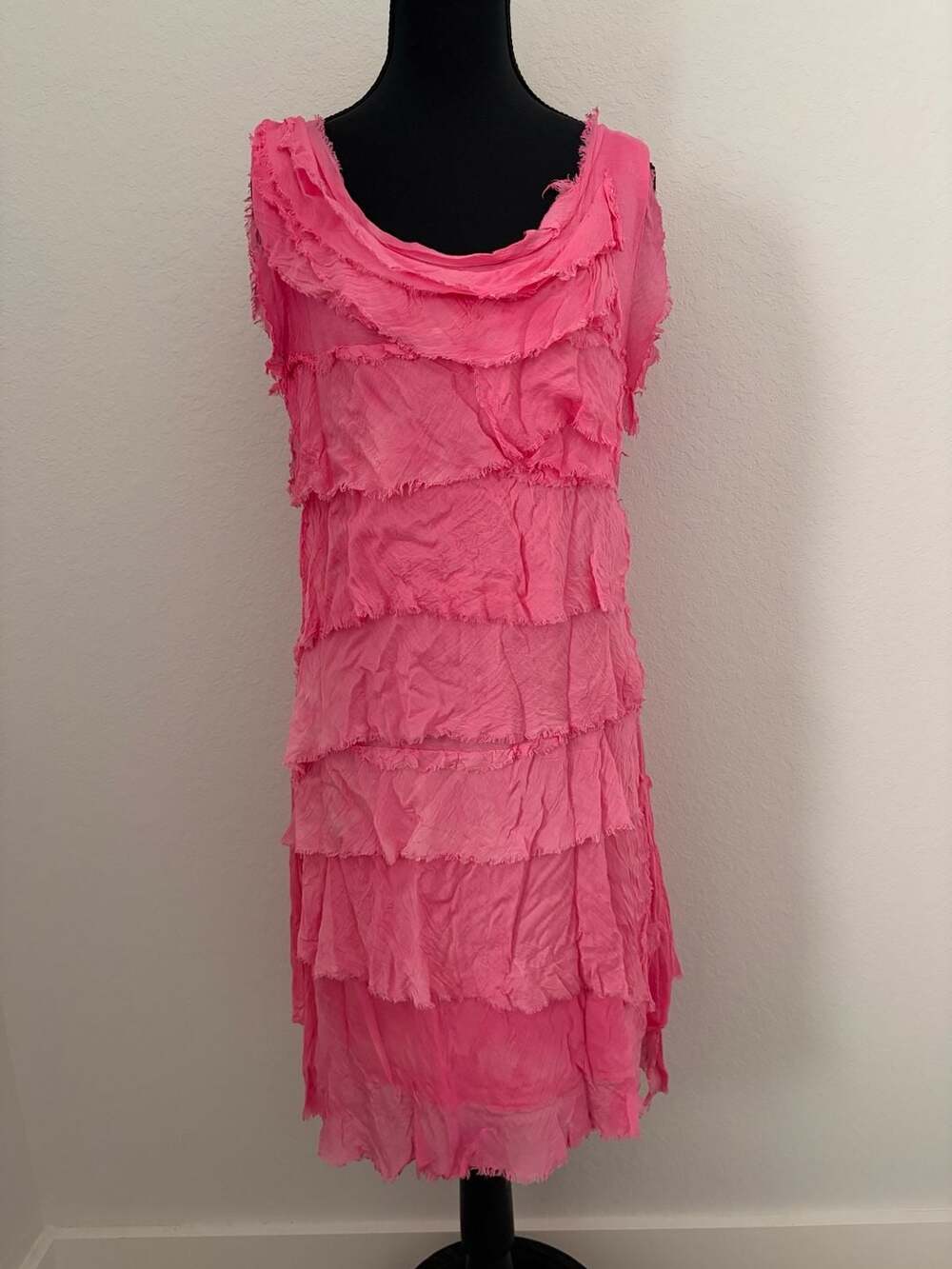 Made In Italy Layered Silk Midi Dress